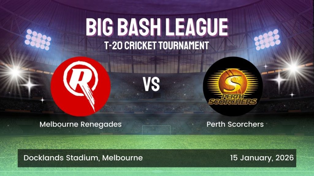 BBL ID Login Bet Book 247 Melbourne Renegades vs Perth Scorchers