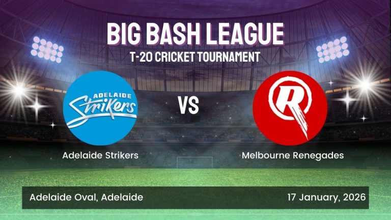 BBL ID Betbook247 Login Adelaide Strikers vs Melbourne Renegades