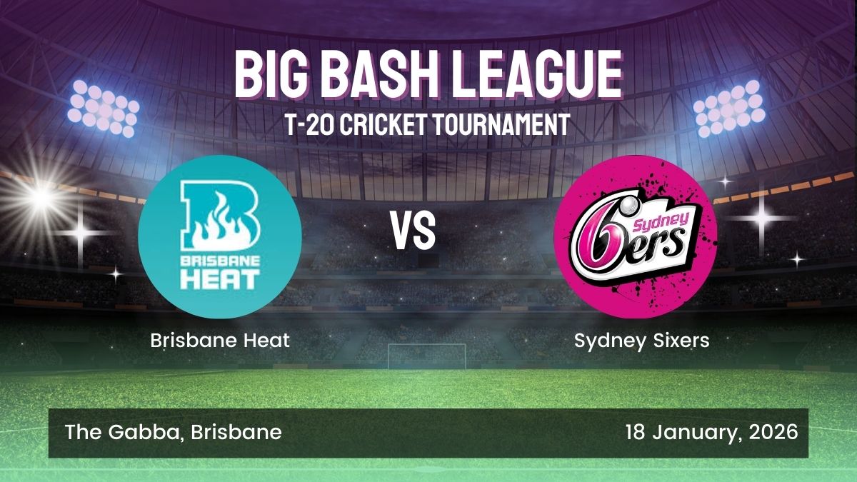 BBL ID Betbook247 Login Brisbane Heat vs Sydney Sixers BBL 2026